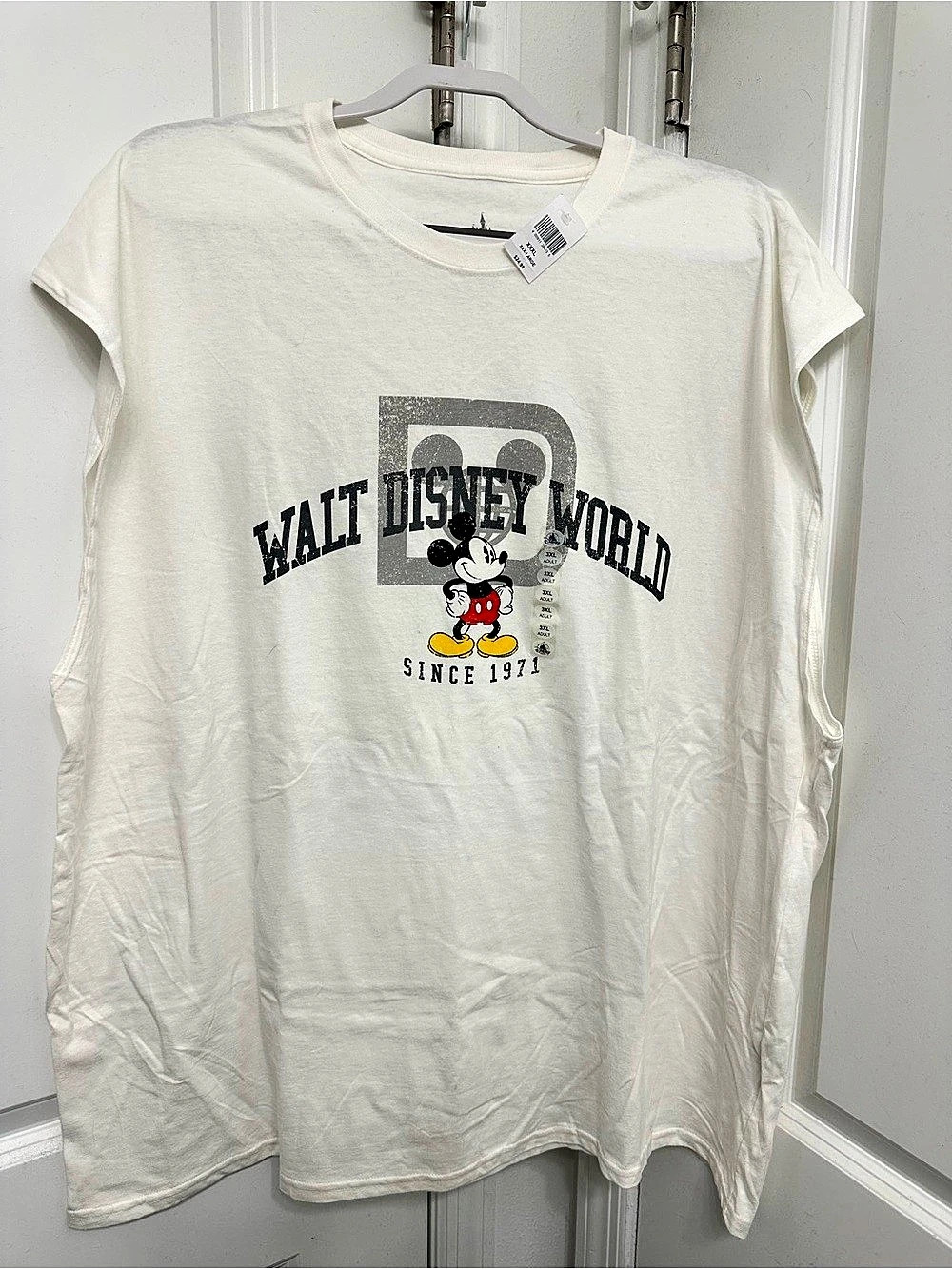 Disney Parks Walt Disney World Mickey Mouse Since 1971 Muscle Tee White & Black